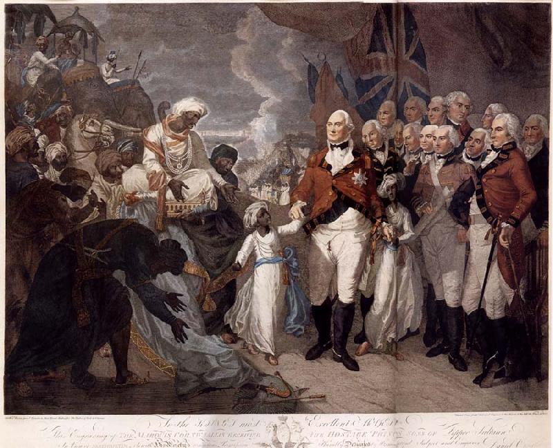  Lord Cornwallis Receiving the Sons of Tipu Sultan as Hostages